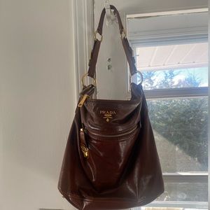 PRADA leather boho bag